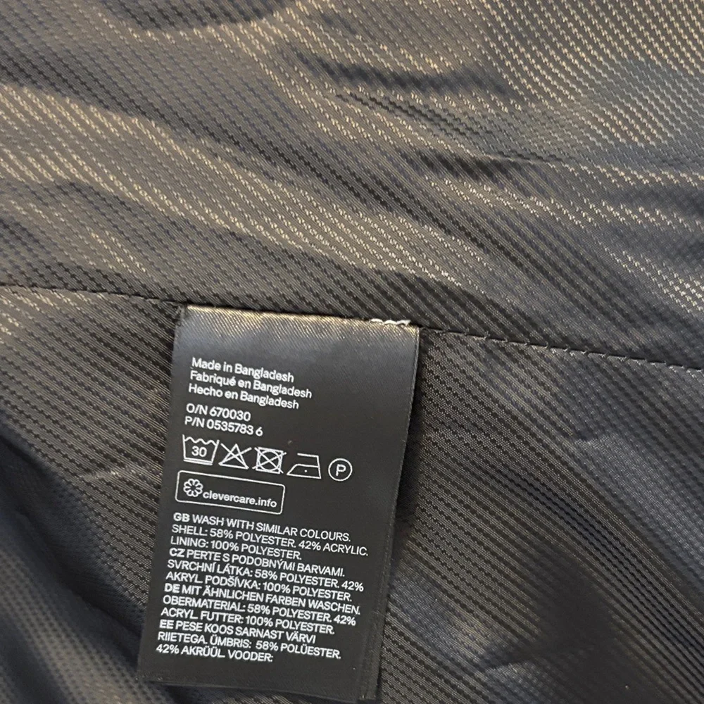 H&M Tweed Plaid Blazer NWT – Fully Lined, Front Pockets, Classic Style - Picture 5 of 7